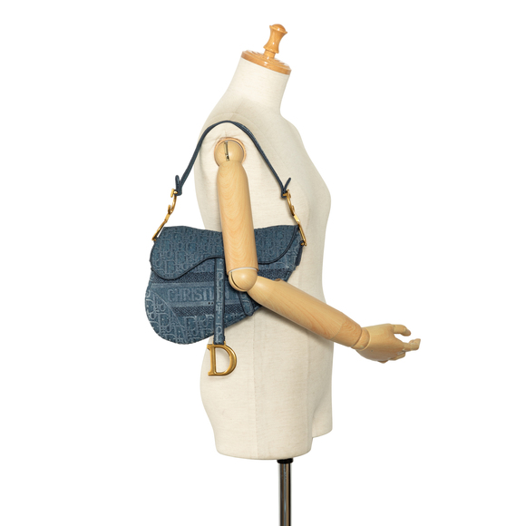 DIOR Oblique Denim Saddle Bag - Picture 8 of 8